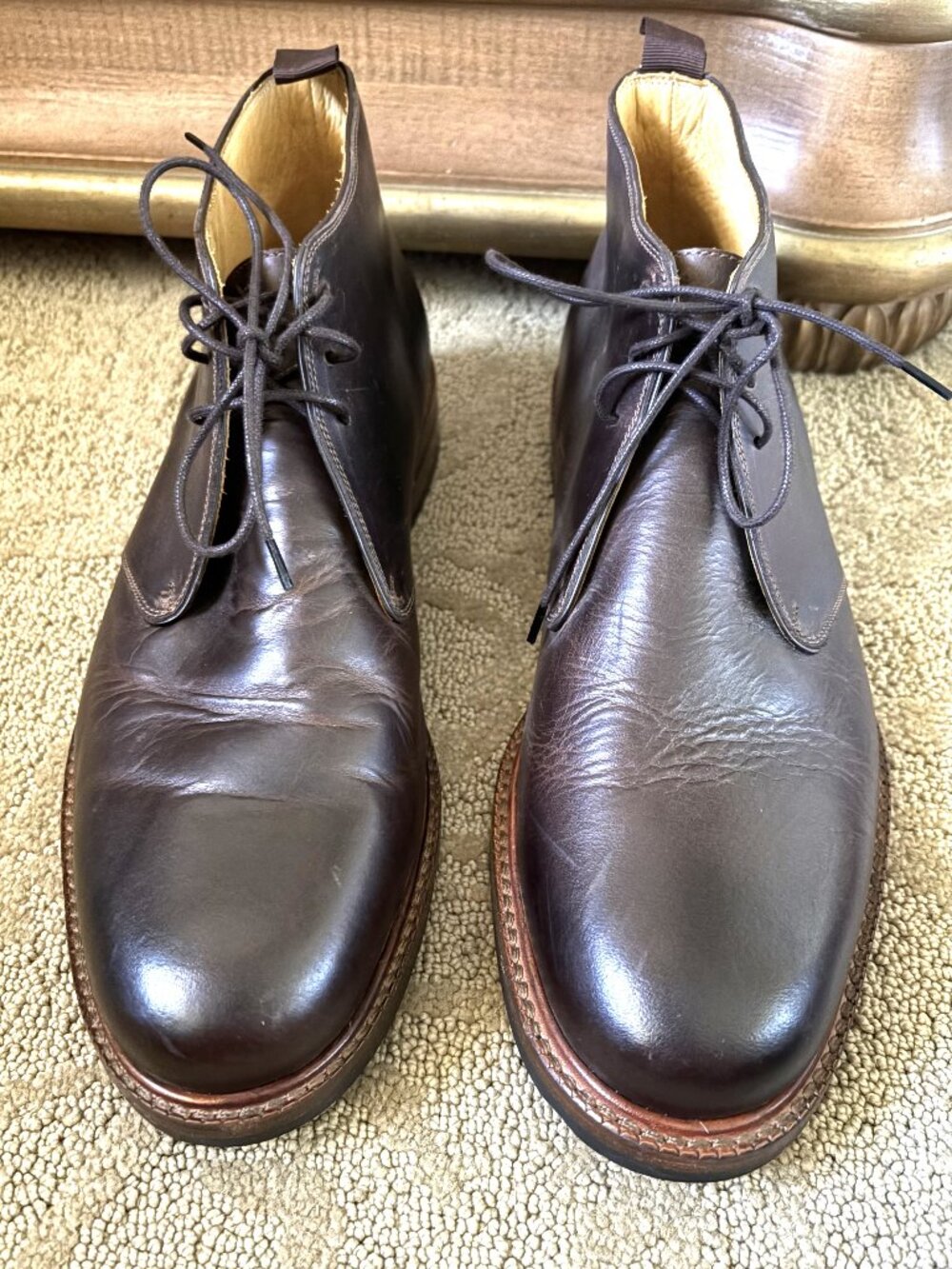 NWOB BECKETT SIMONON BROWN LEATHER LAVAL CHUKKA BOOTS SIZE: 11